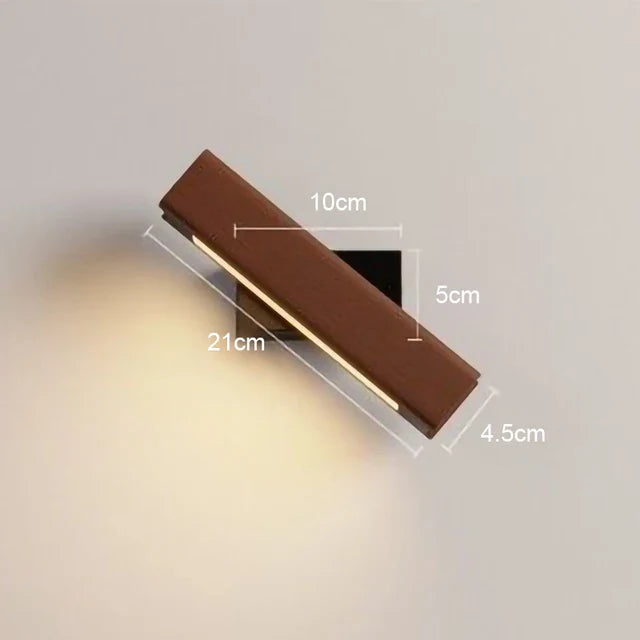 WoodGlow - Wooden LED Bedroom Wall Light