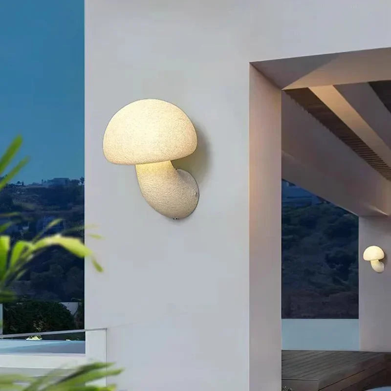 NordicBloom - White Mushroom Wall Lamp