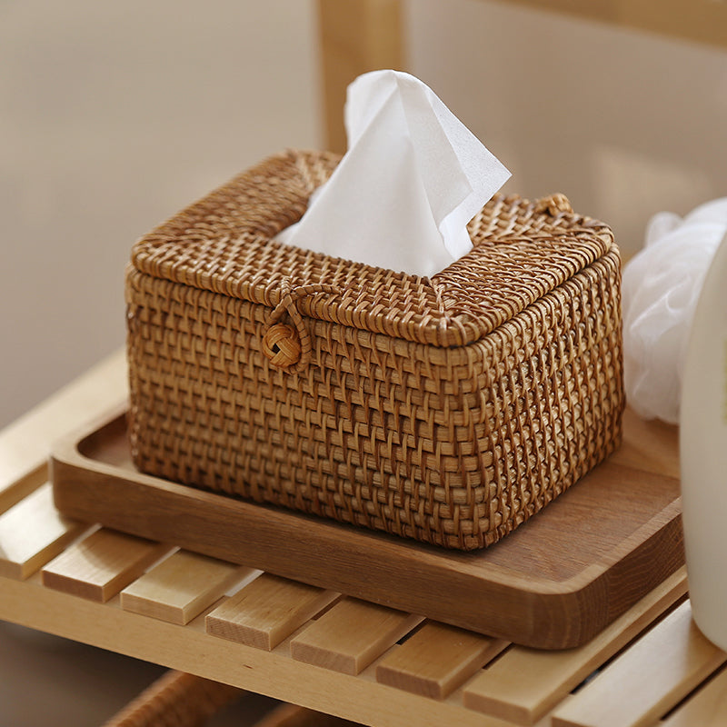 EcoWeave - Rattan Tissue Box | Handcrafted & Eco-Friendly Tissue Holder