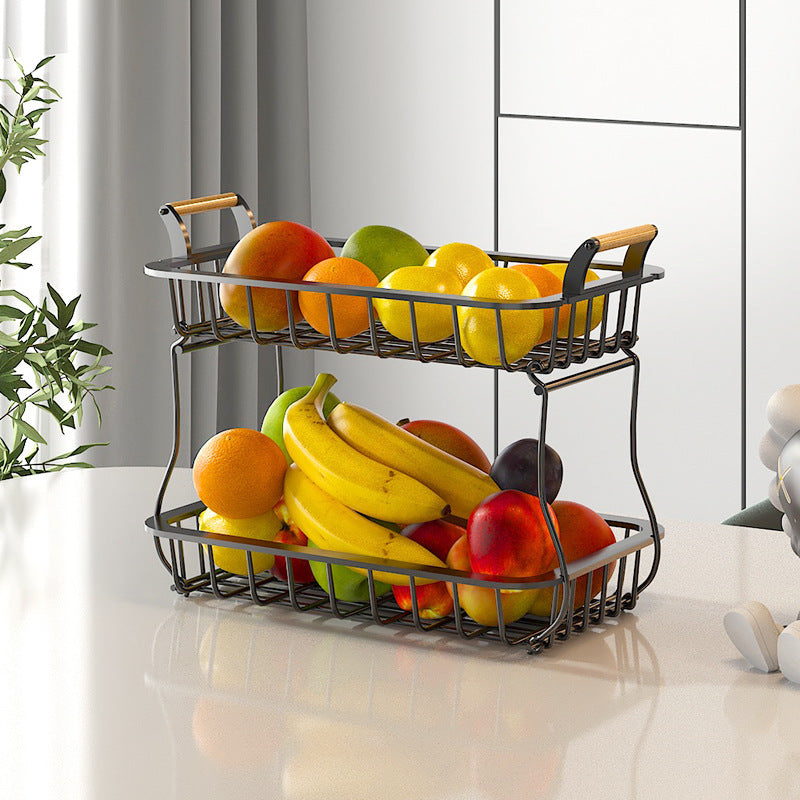 FruitEase - 2-Tier Fruit Organizer | Space-Saving & Stylish Kitchen Storage Solution