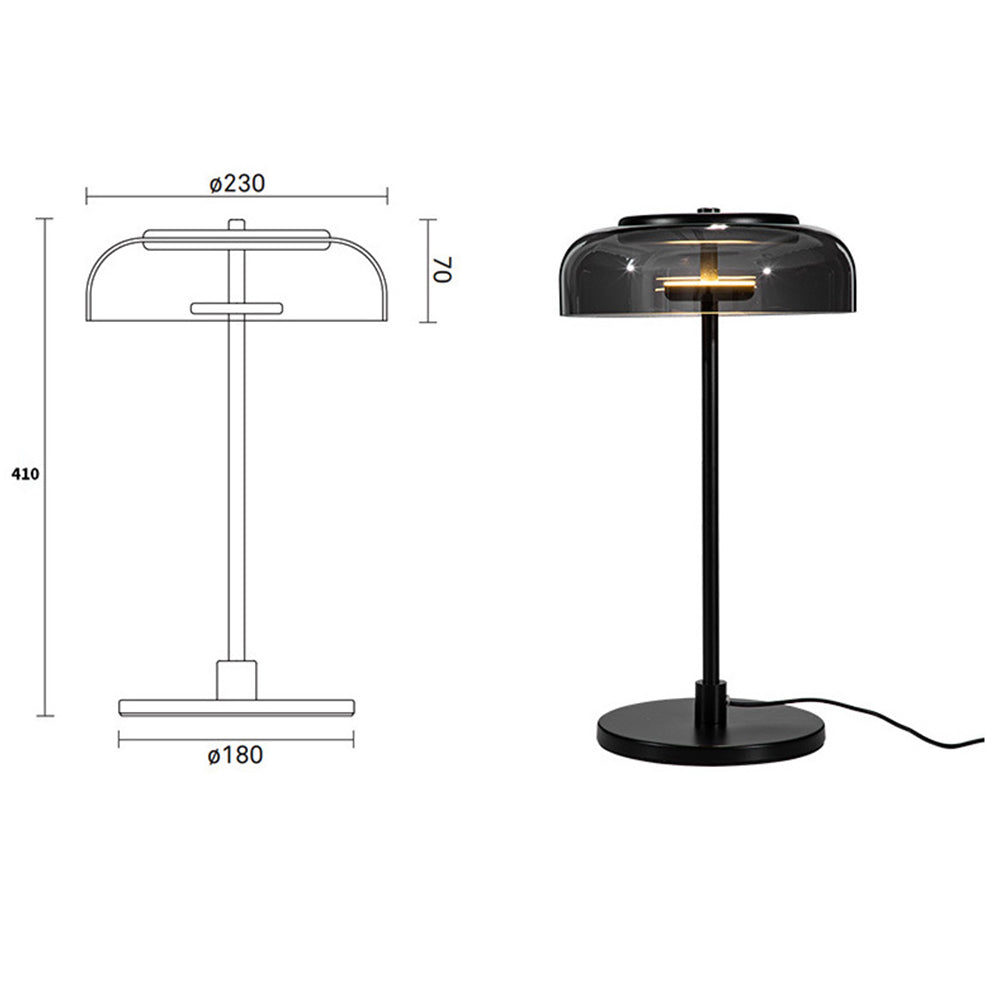 Sleek Nordic Glass Lamp | Modern Table Light for Nightstand