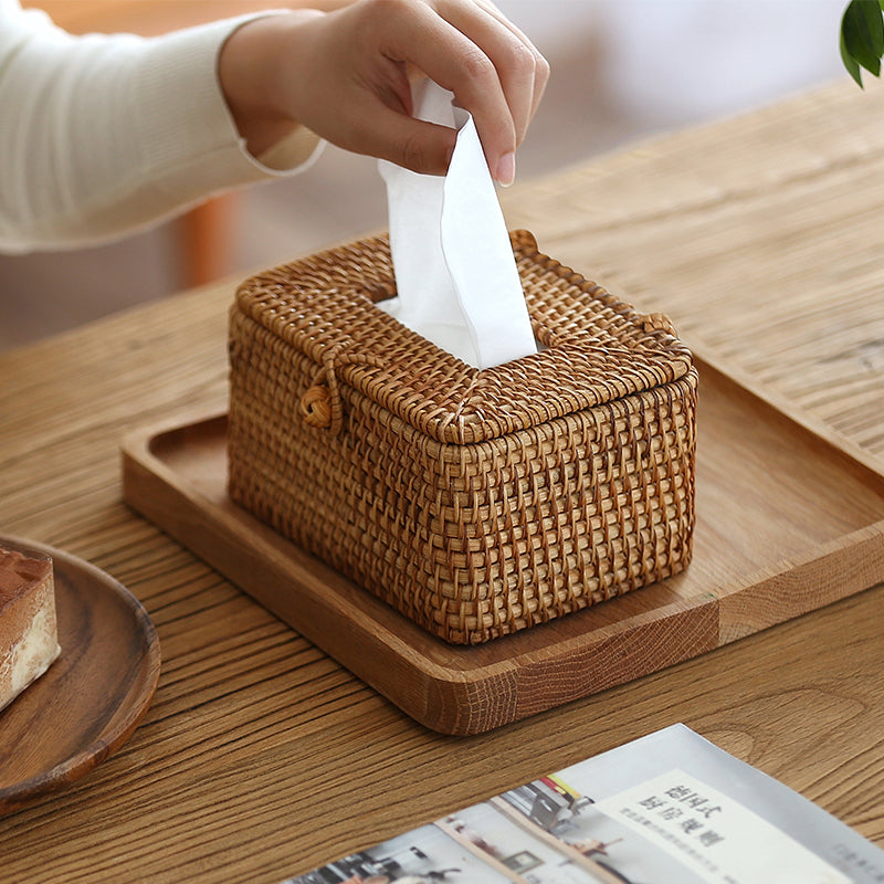 EcoWeave - Rattan Tissue Box | Handcrafted & Eco-Friendly Tissue Holder