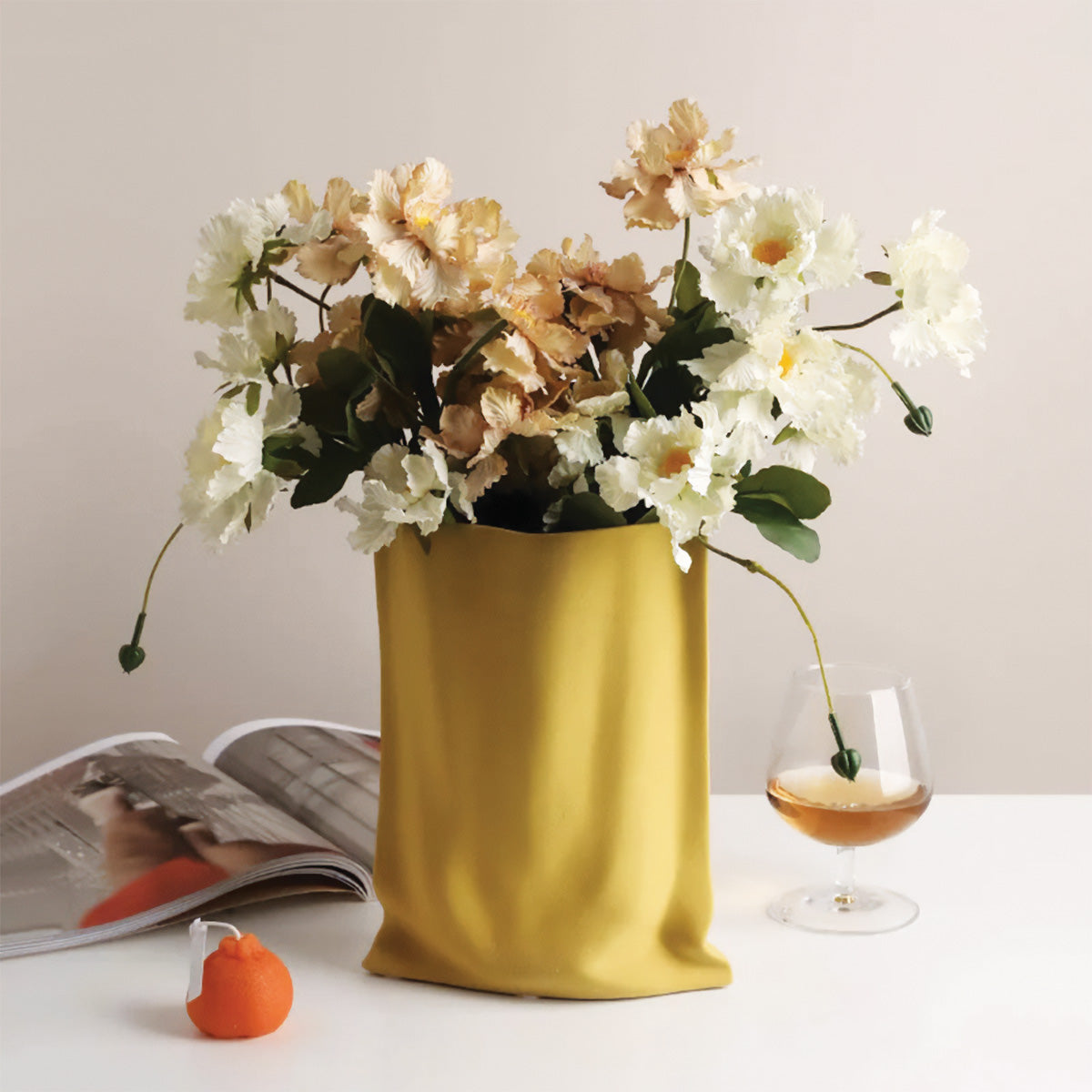 Pleated Flower Vase | Contemporary Decor, Ideal for Any Room