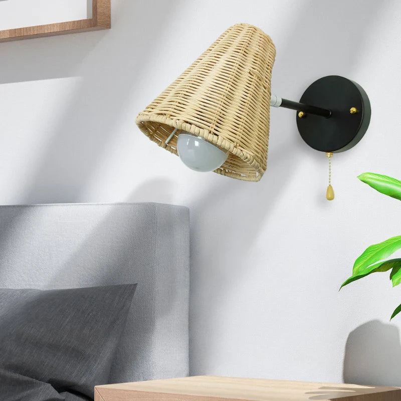 EcoLux - Rotatable woven wall lamp