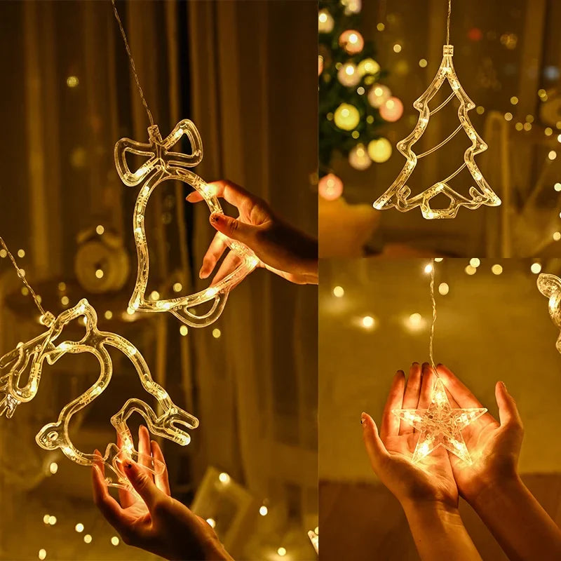 Festive Lights - Star and Moon Shaped Garland