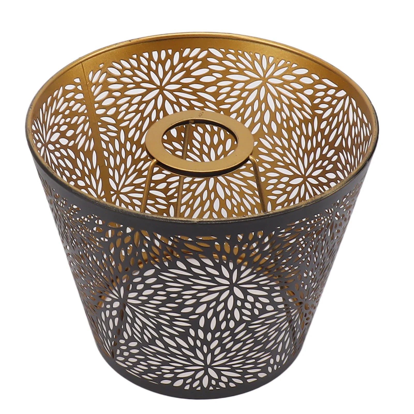 ForestGlow | Metal Lampshade with Gold Pattern