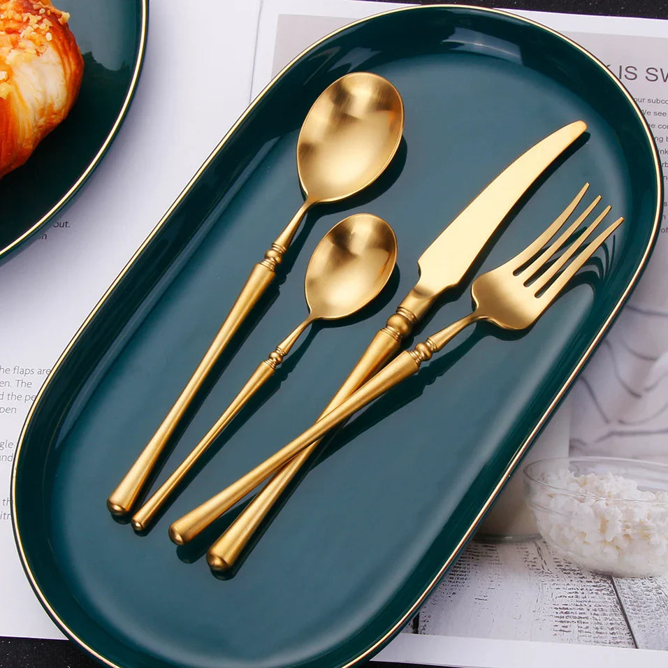 RegalMatte | Luxe Gold Matte Cutlery Set