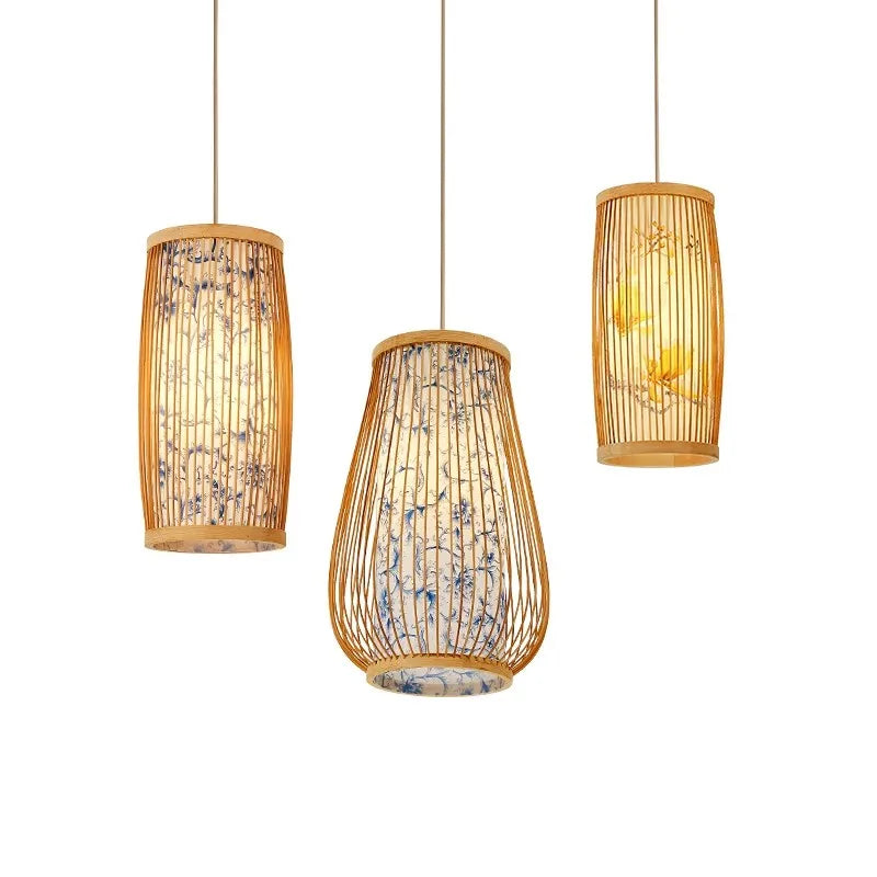 BambooHarmony | Serene Pendant Lamp for Tea Rooms