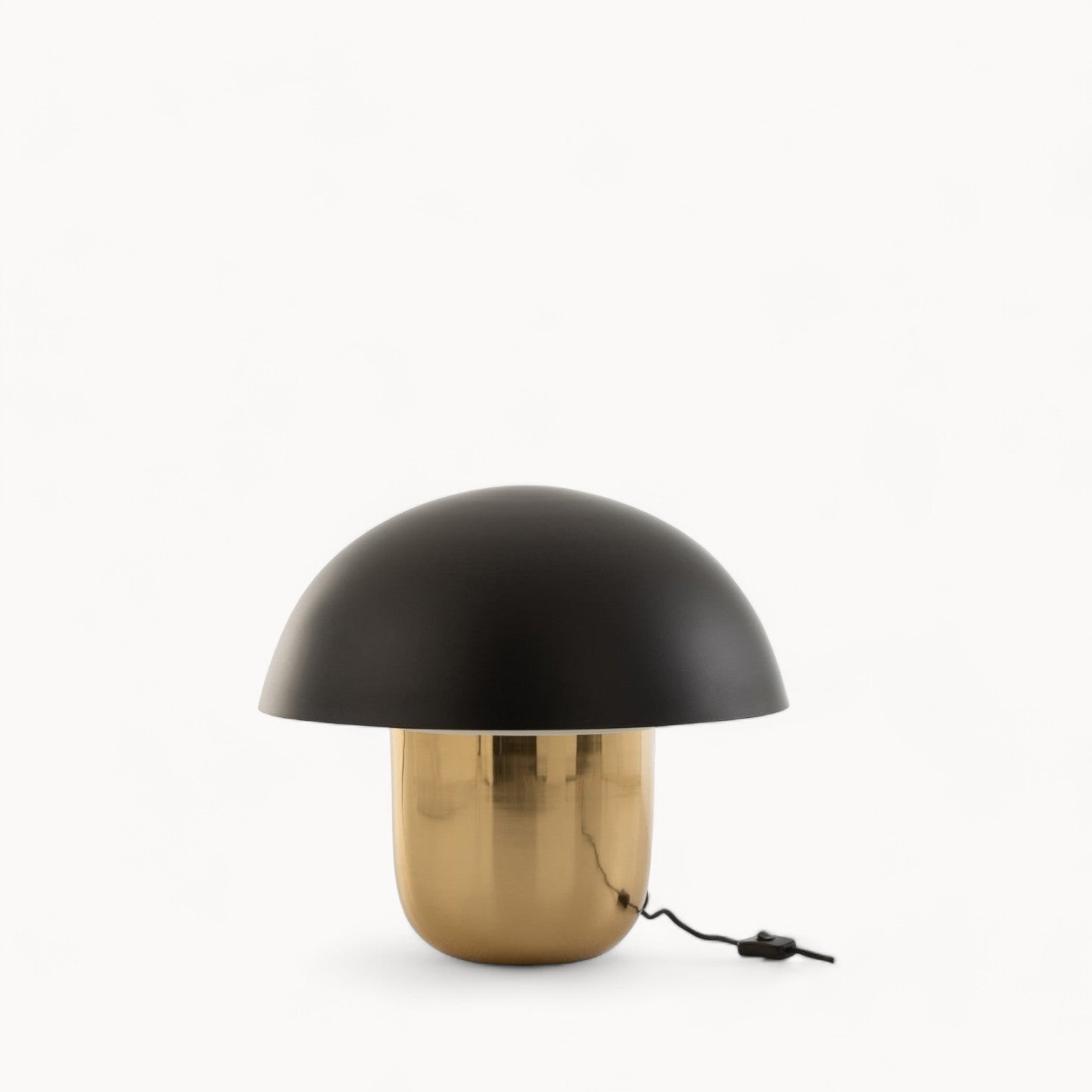 J-Line Mushroom Lamp - Iron - Black/Gold - Large