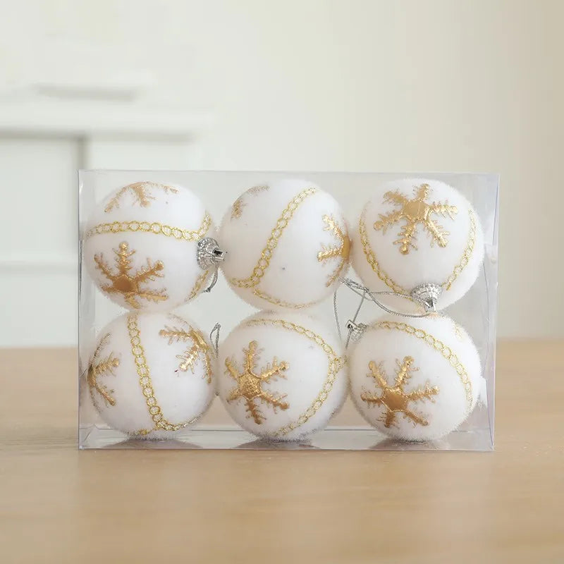 White Christmas | White Foam Christmas Ball Ornaments