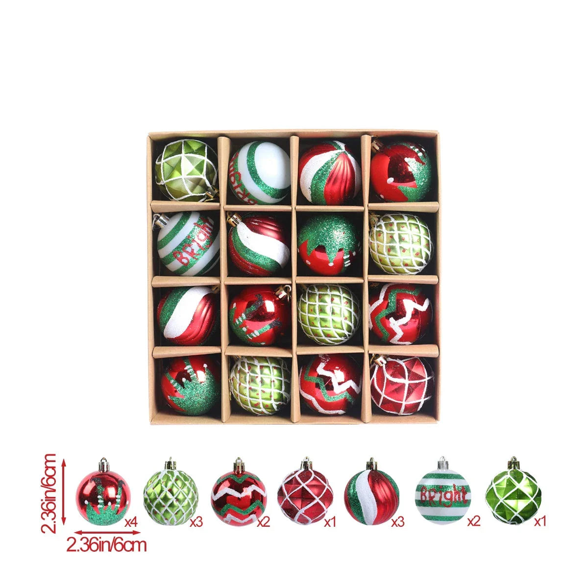 BrightChristmas | Elegant Christmas Tree Ball Ornaments