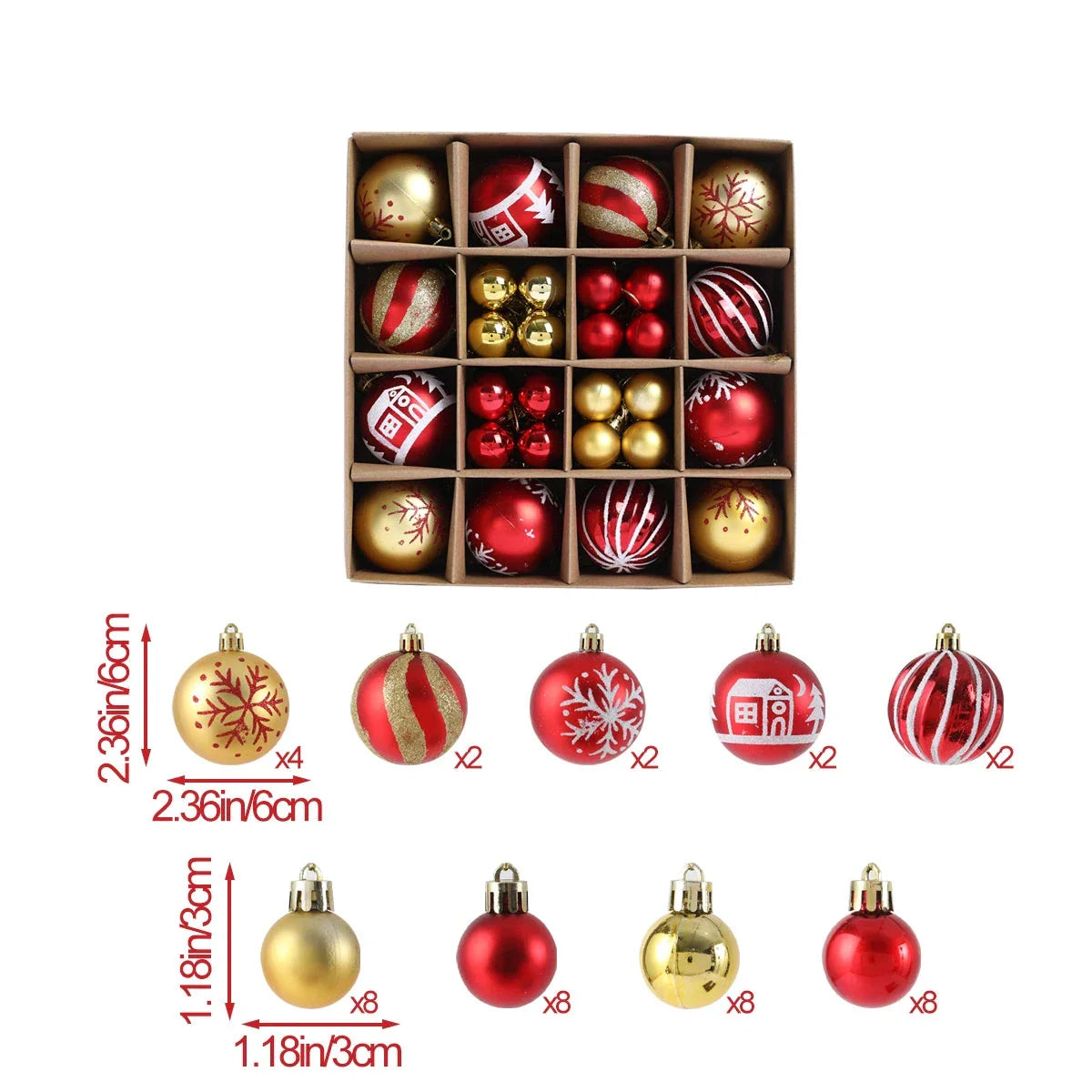 BrightChristmas | Elegant Christmas Tree Ball Ornaments