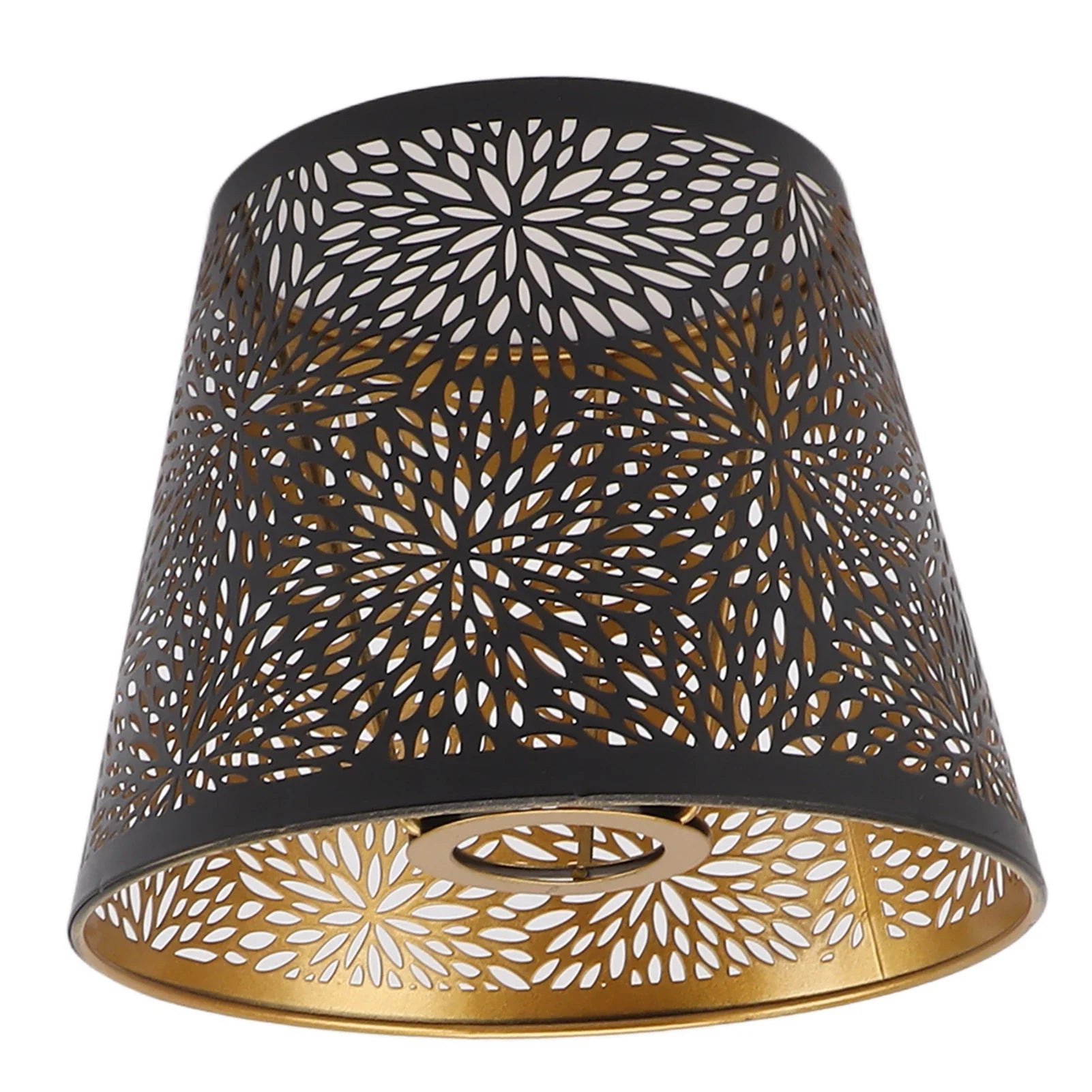 ForestGlow | Metal Lampshade with Gold Pattern