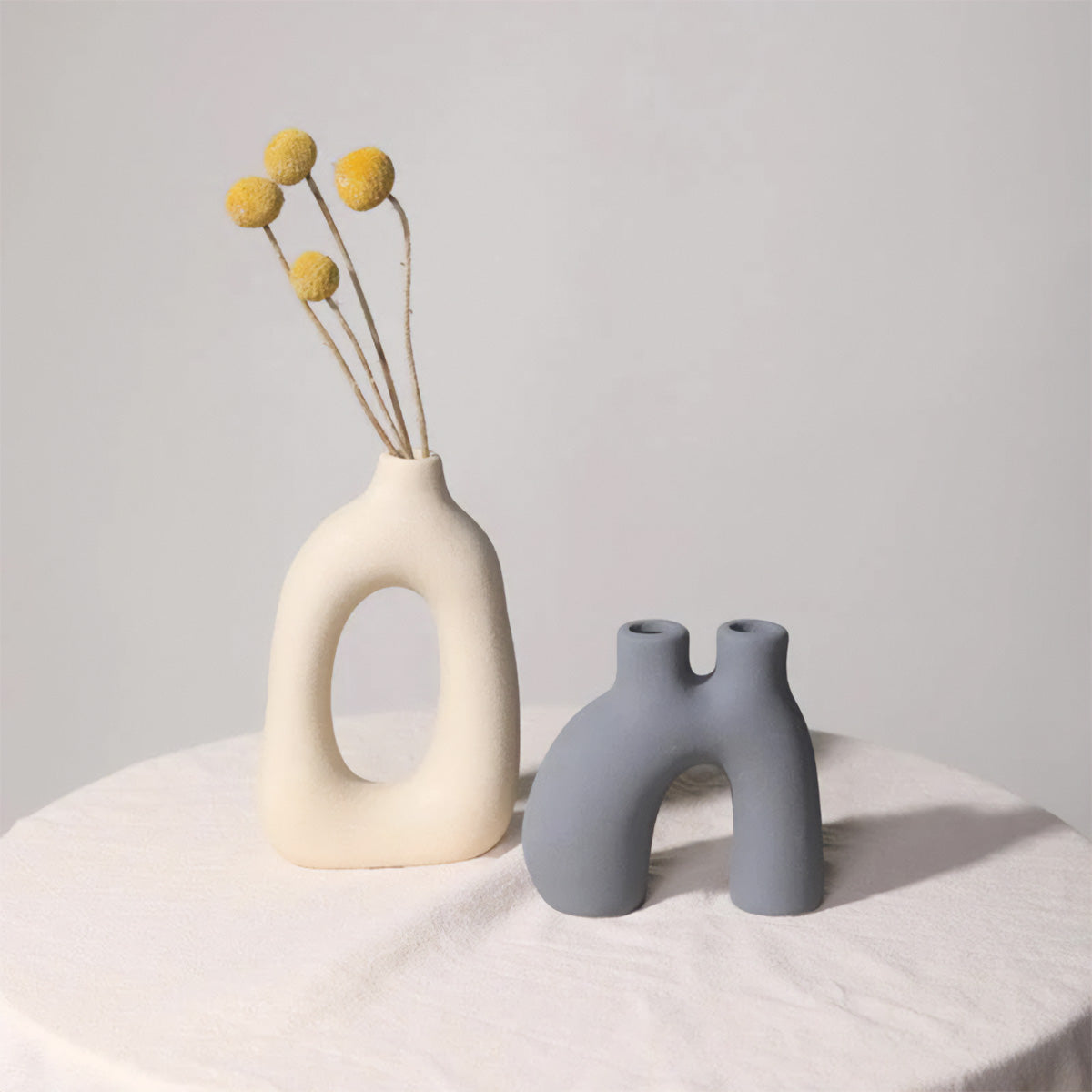 Frosted Ceramic Vases | Classic and Post-Modern Table Decorations