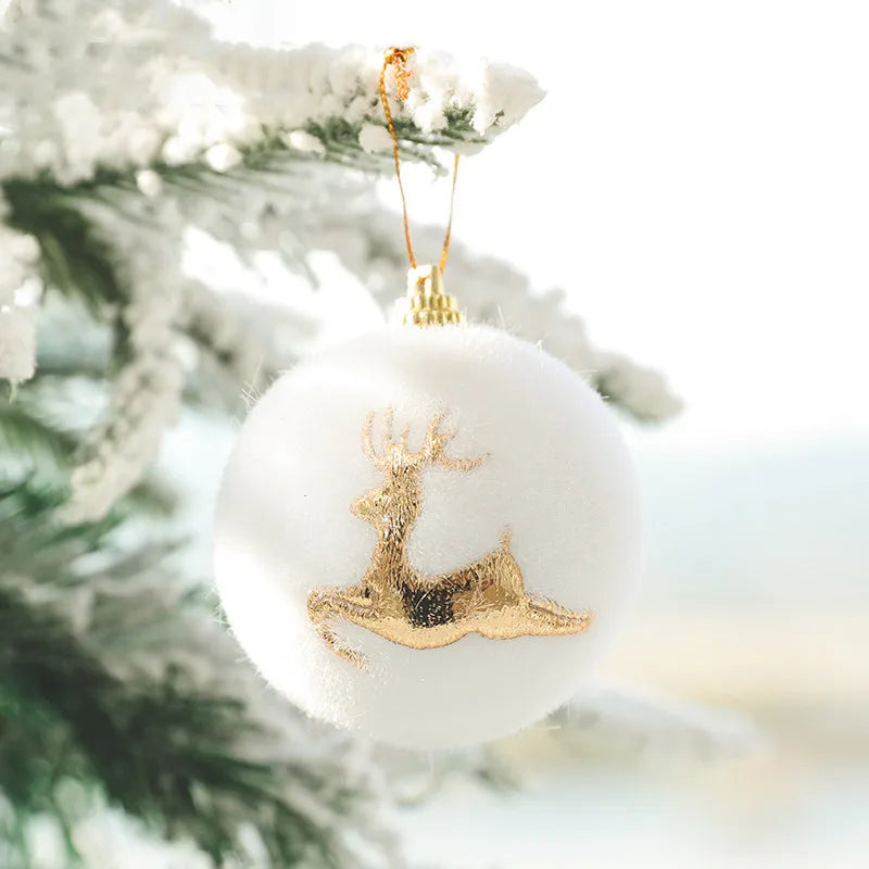 White Christmas | White Foam Christmas Ball Ornaments