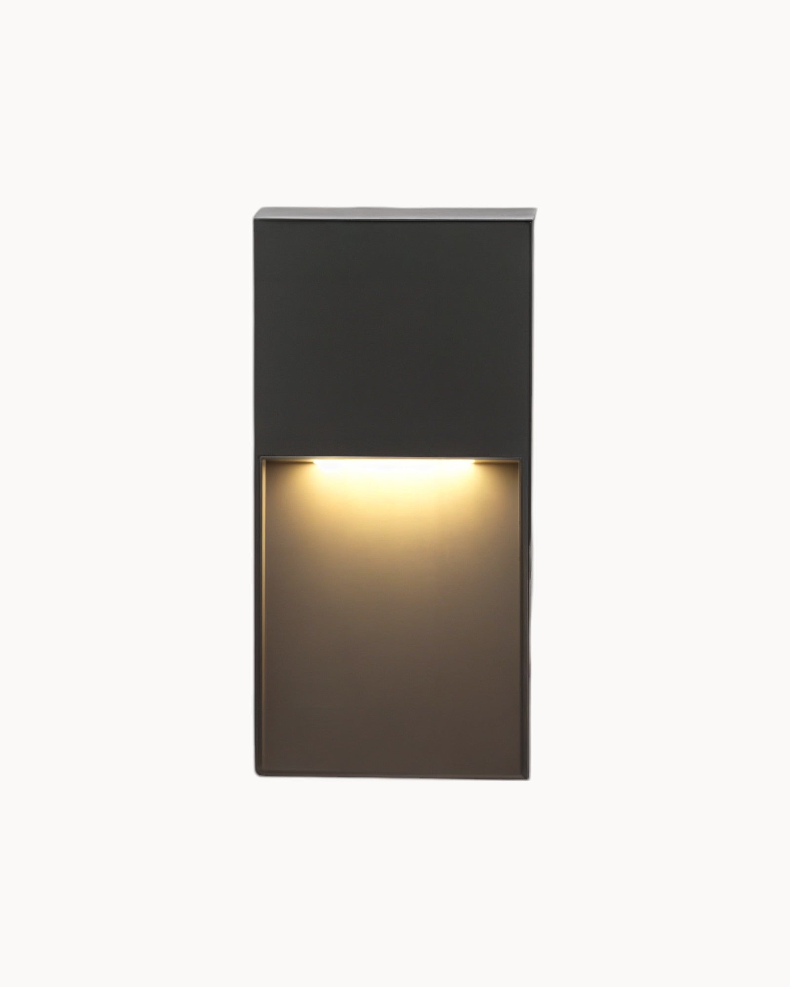 Eclipse Glow LED Wall Light for Outdoor Use - Black Metal & Acrylic - Solar Powered, IP65, Warm White Light for 5-10㎡ Garden