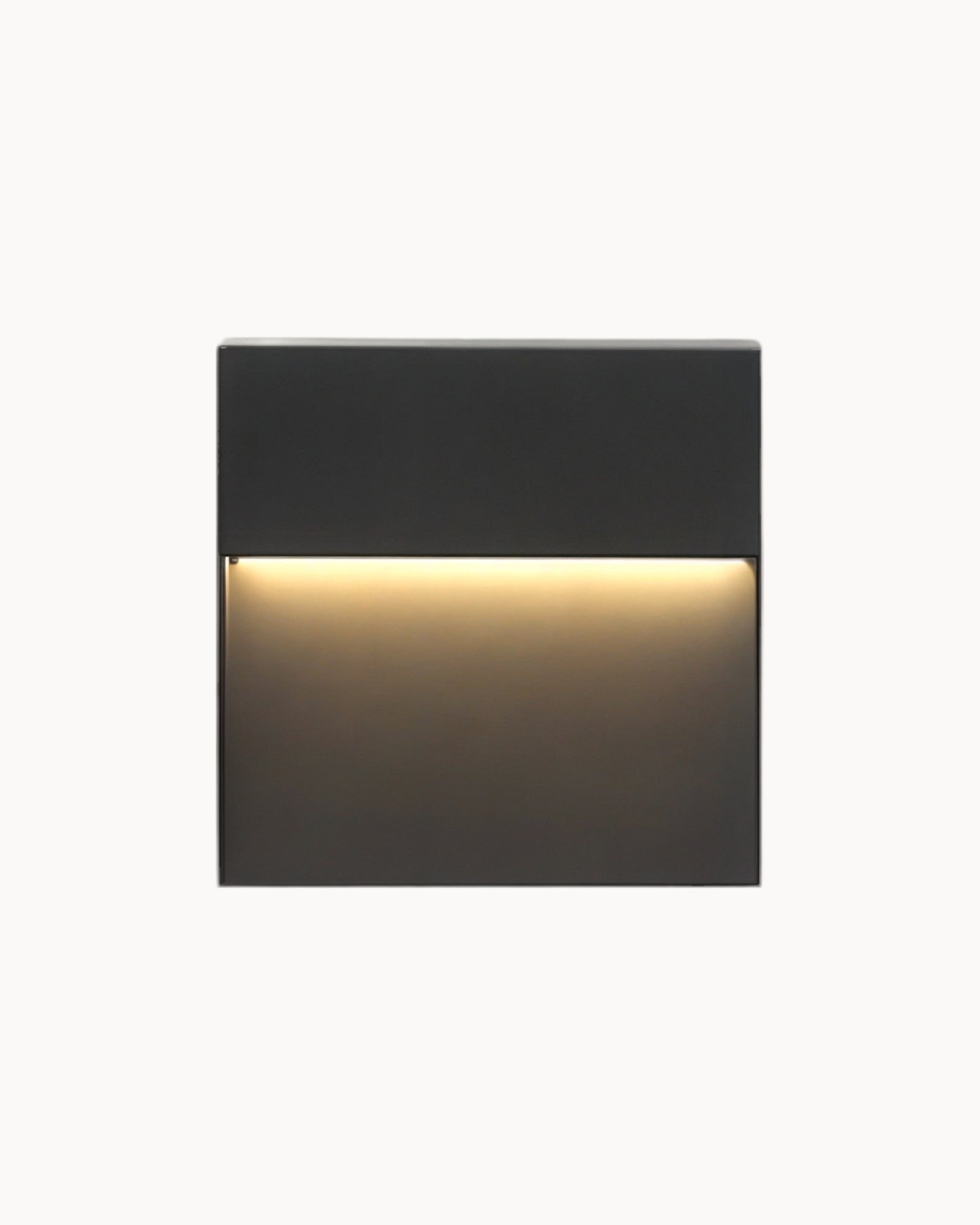 Eclipse Glow LED Wall Light for Outdoor Use - Black Metal & Acrylic - Solar Powered, IP65, Warm White Light for 5-10㎡ Garden