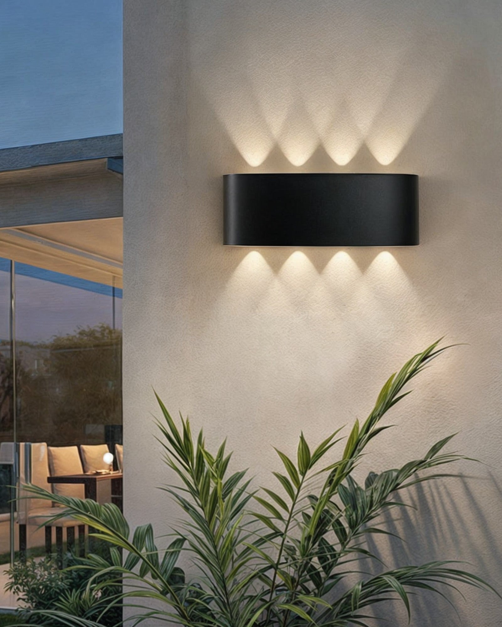 Orr Light Wall Lamp - Brady Style - Waterproof IP65 - Black/White - Metal and Acrylic - Outdoor Light for Garden