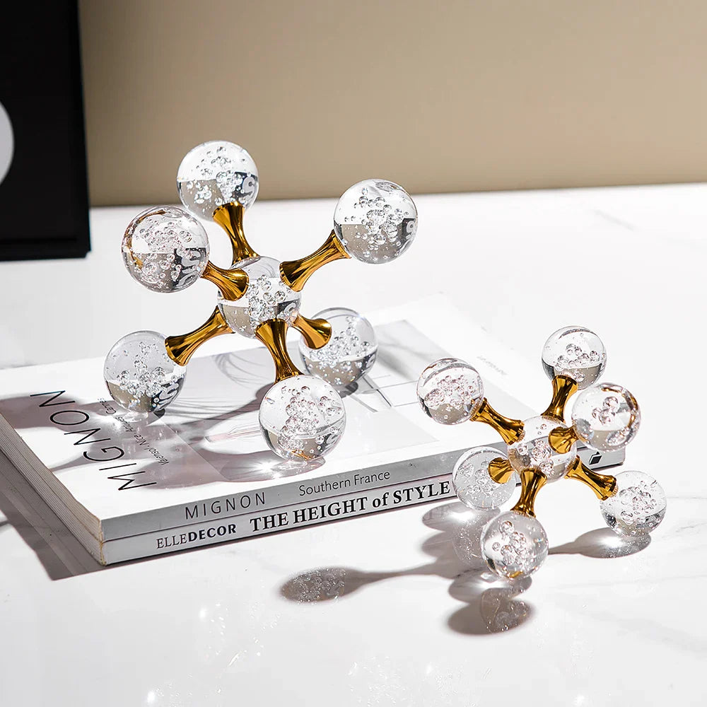 Helix - Crystal Molecule | Elegant Scientific-Inspired Decorative Sculpture