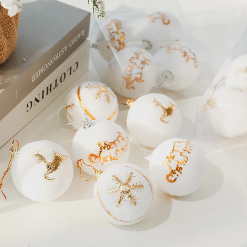 White Christmas | White Foam Christmas Ball Ornaments