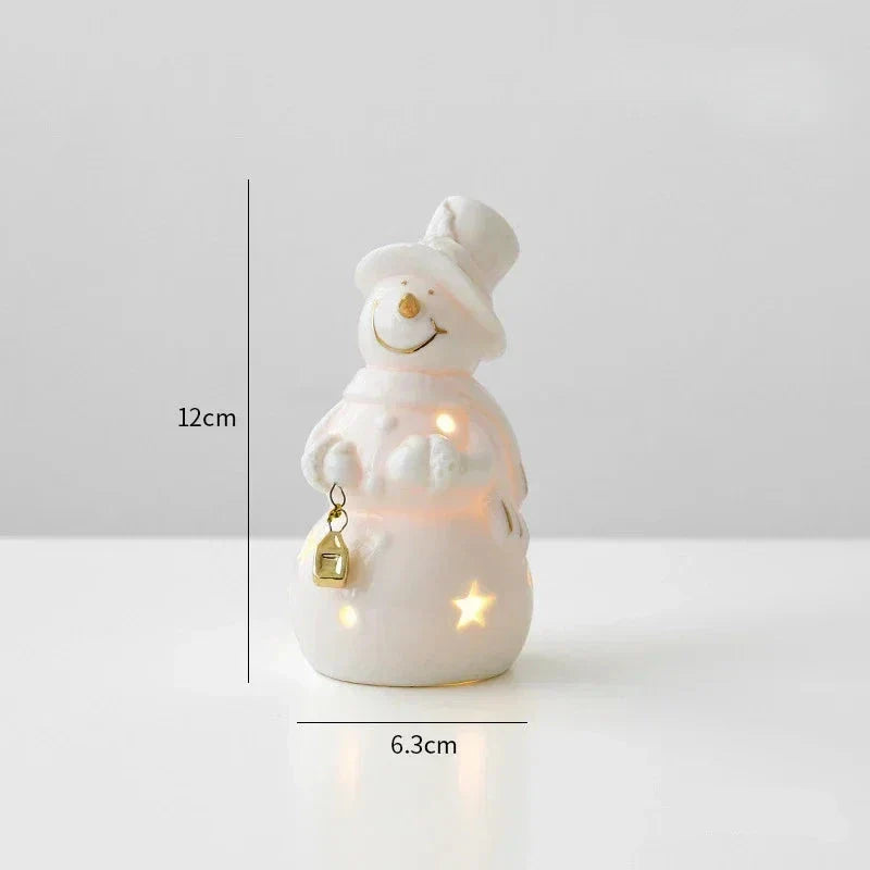 Snowman Glow - Ceramic Light-up Snowman