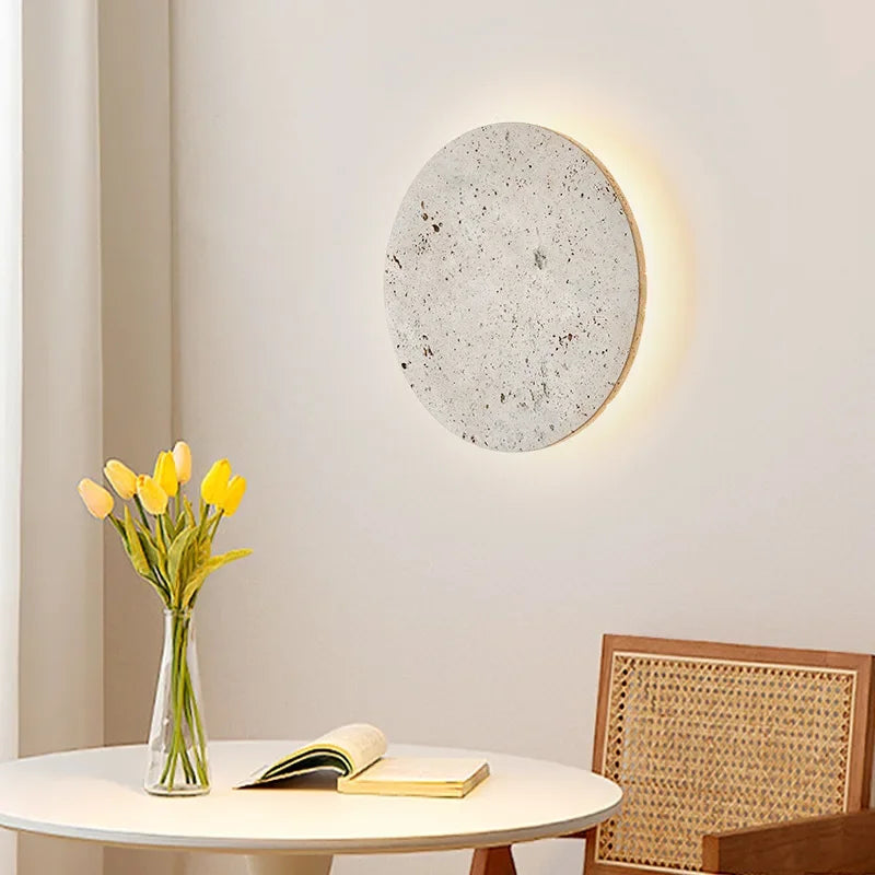 EarthyRadiance - Wall light made of natural stone