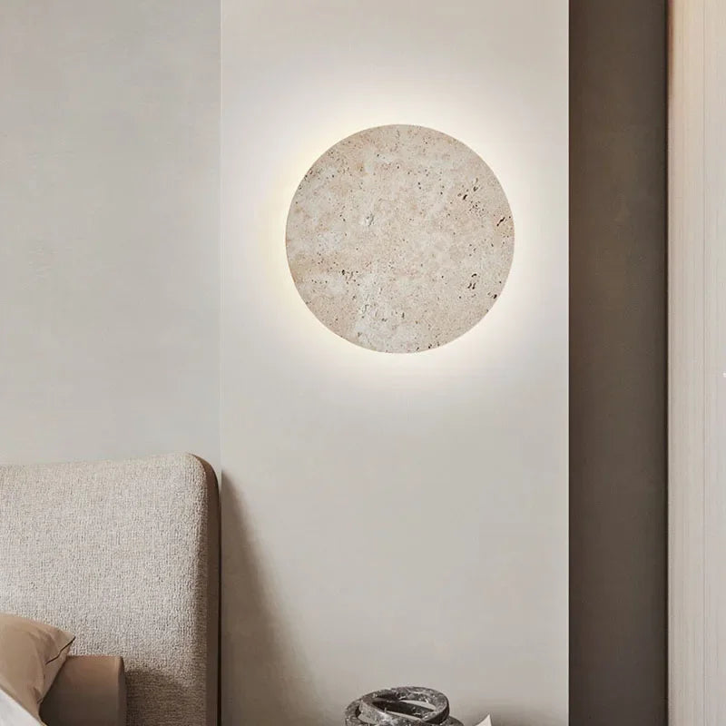 EarthyRadiance - Wall light made of natural stone