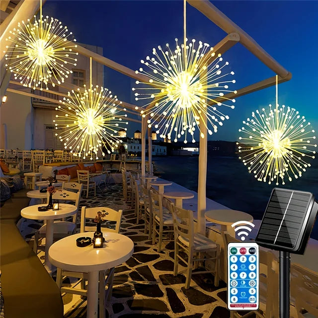 NebulaGlow - Hanging Solar Firework Lamp