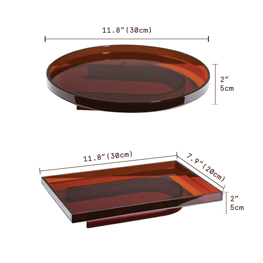 Acrylic Serving Tray | Modern Decor & Serving Bowl