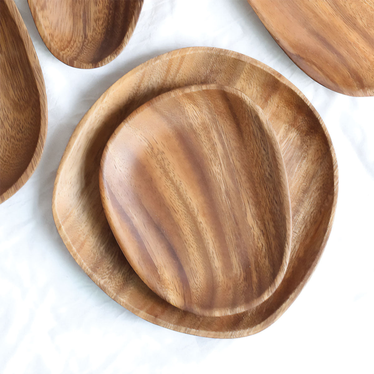 Walnut & Acacia Tray Set | Elegant Wooden Trays for Stylish Serving