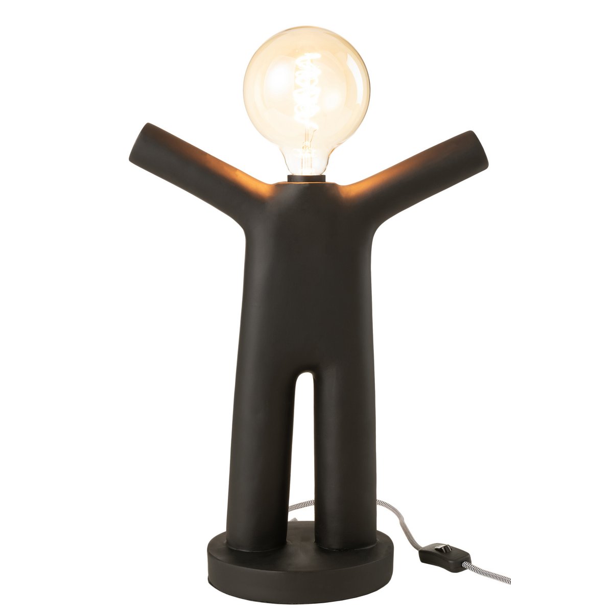 J-Line Little Maurice Lamp - Polyresin - black