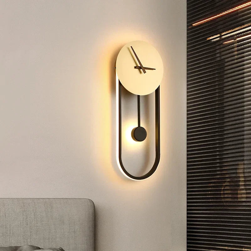 Modern LED Wall Clock Light