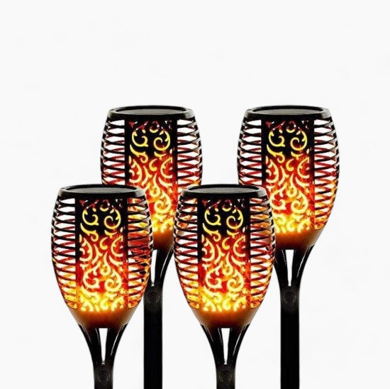 LED Solar Garden Torches | IP65 Waterproof Outdoor Lighting