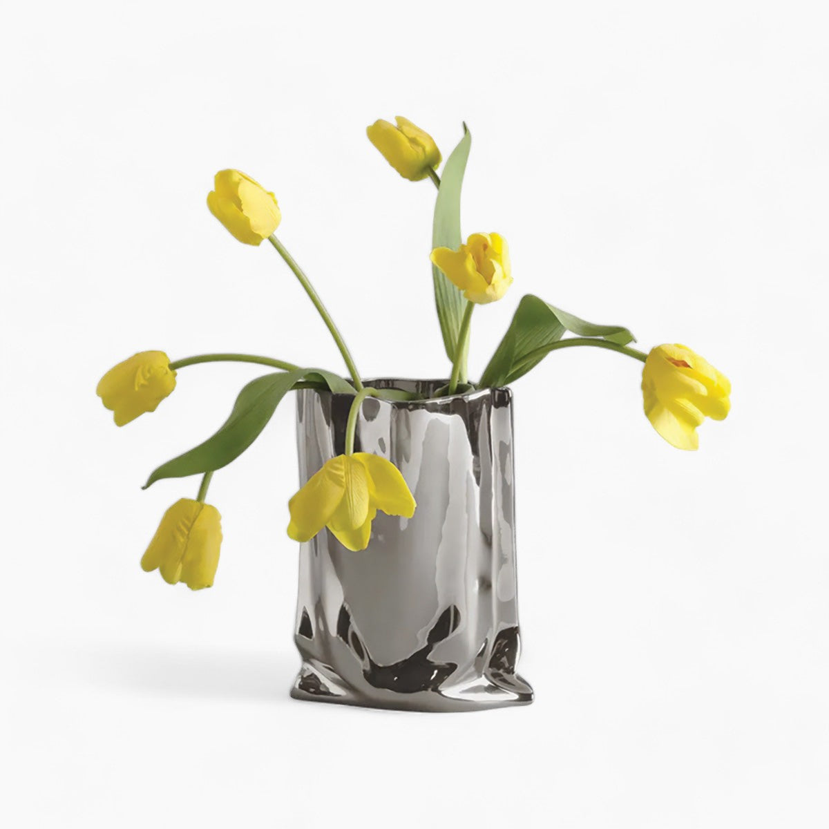 Pleated Flower Vase | Contemporary Decor, Ideal for Any Room