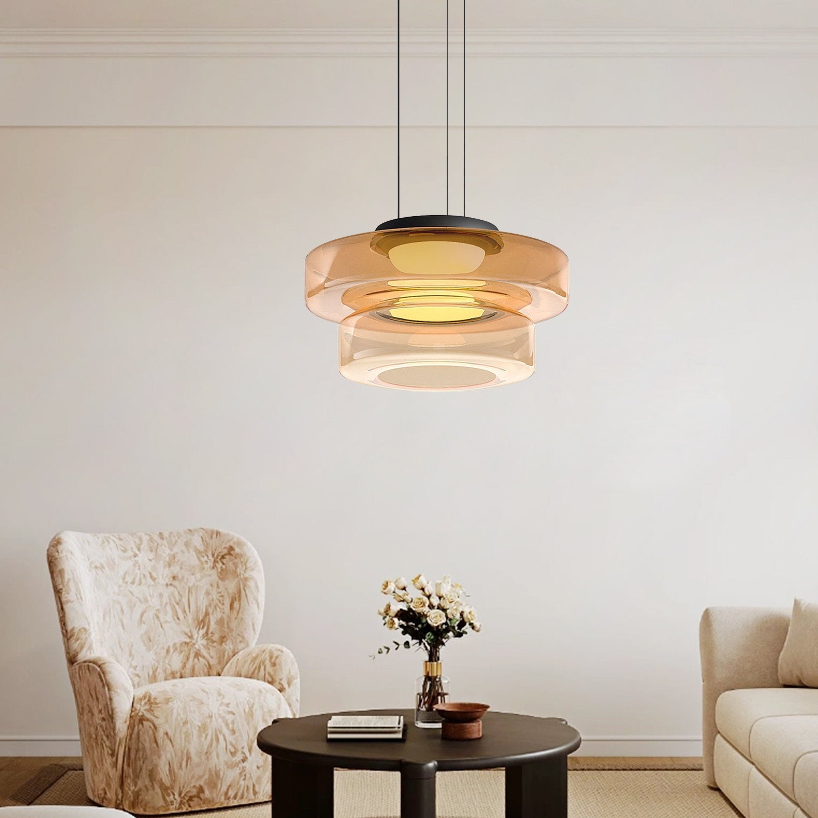 Modern Glass Pendant Lights | Adjustable LED Hanging Lamps