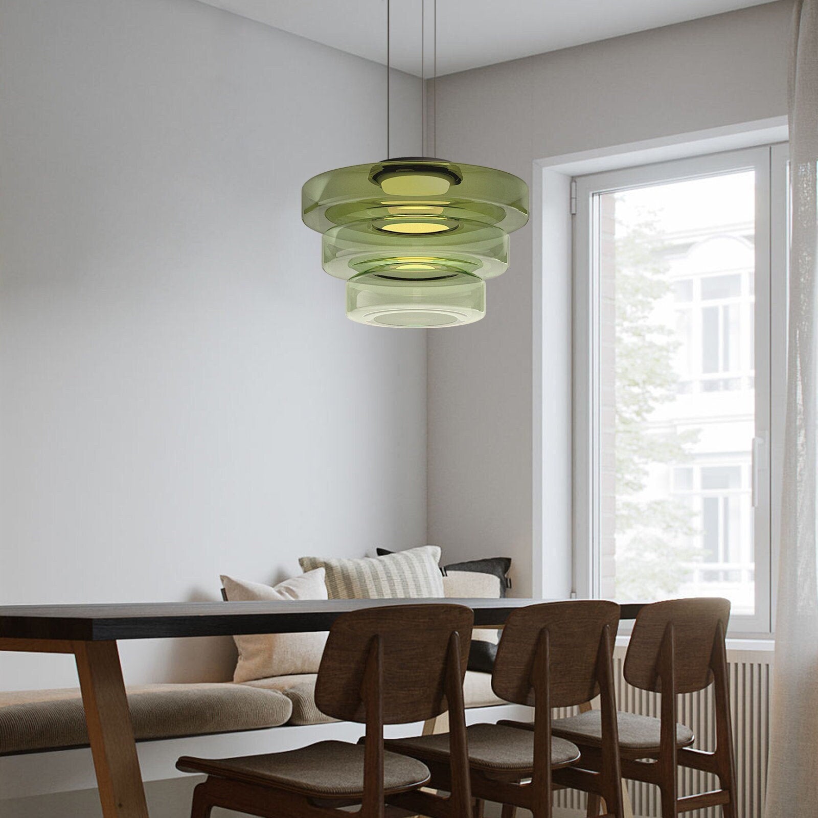 Modern Glass Pendant Lights | Adjustable LED Hanging Lamps