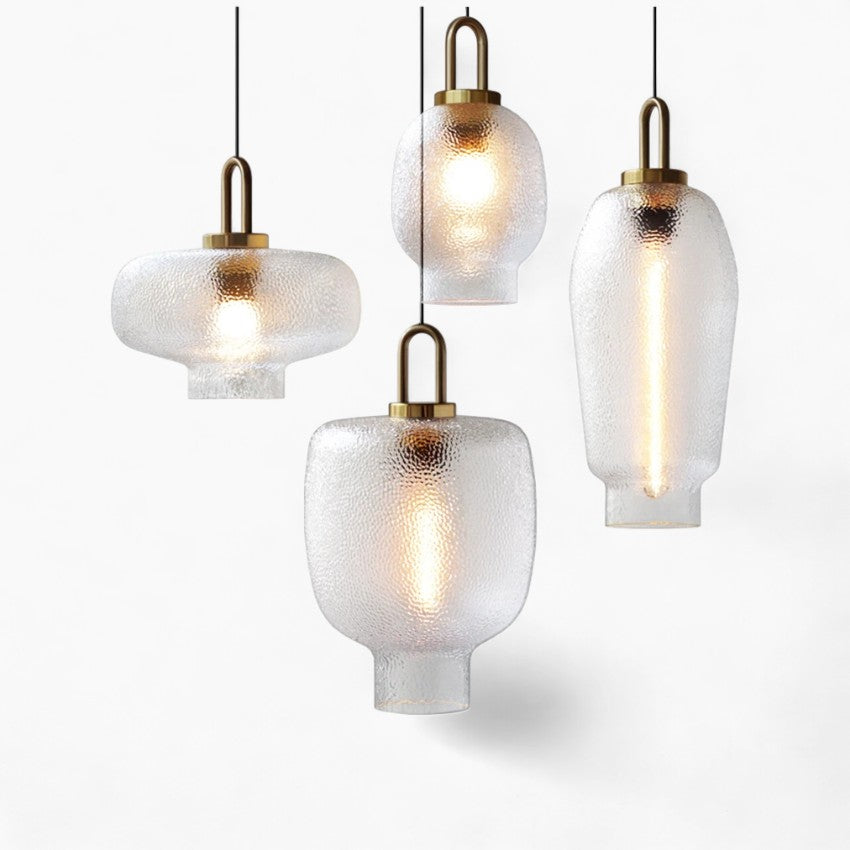 Modern Brass Glass Pendant Light | Elegant Rustic Illumination