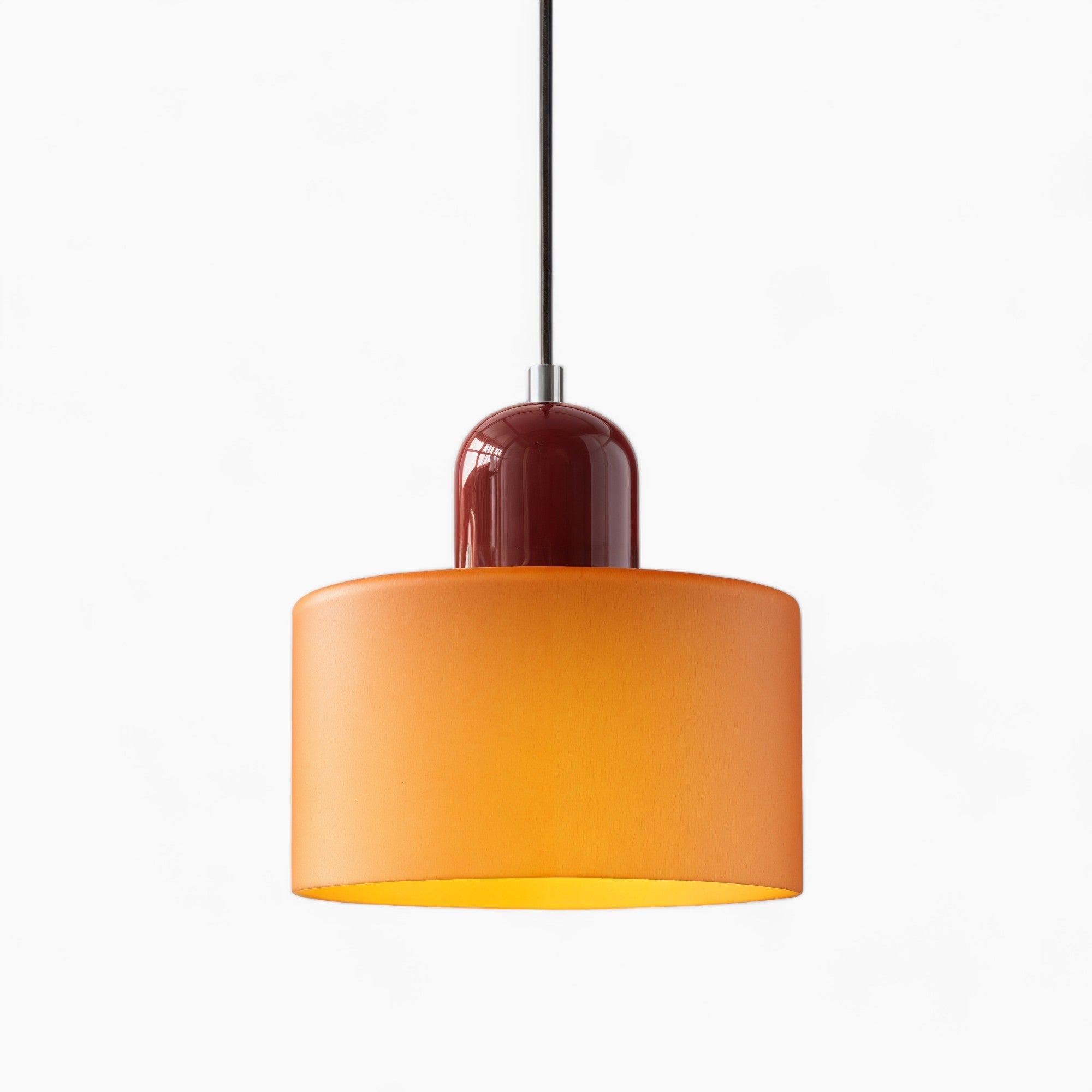 Small Orange Glass Pendant Light | E27, Energy Efficient LED, Max 12W