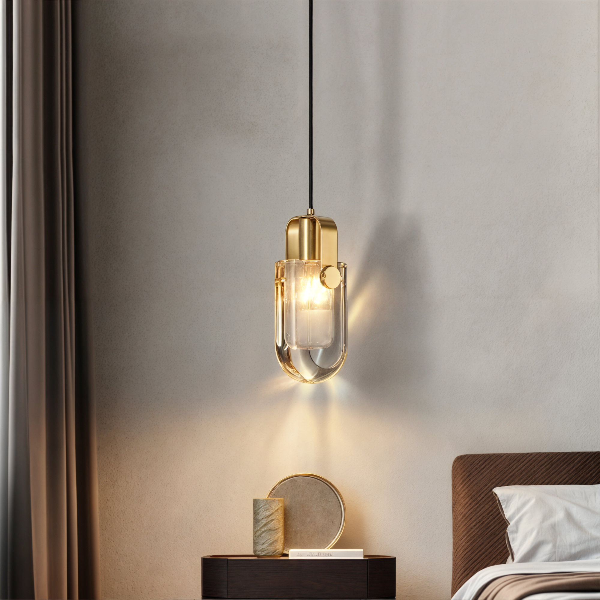 Modern Gold Crystal Pendant Lights | Elegant Copper & Glass Chandeliers