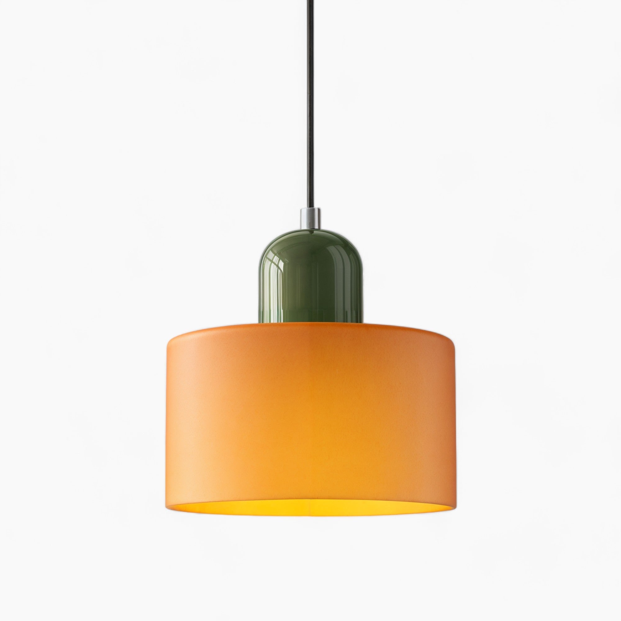 Small Orange Glass Pendant Light | E27, Energy Efficient LED, Max 12W