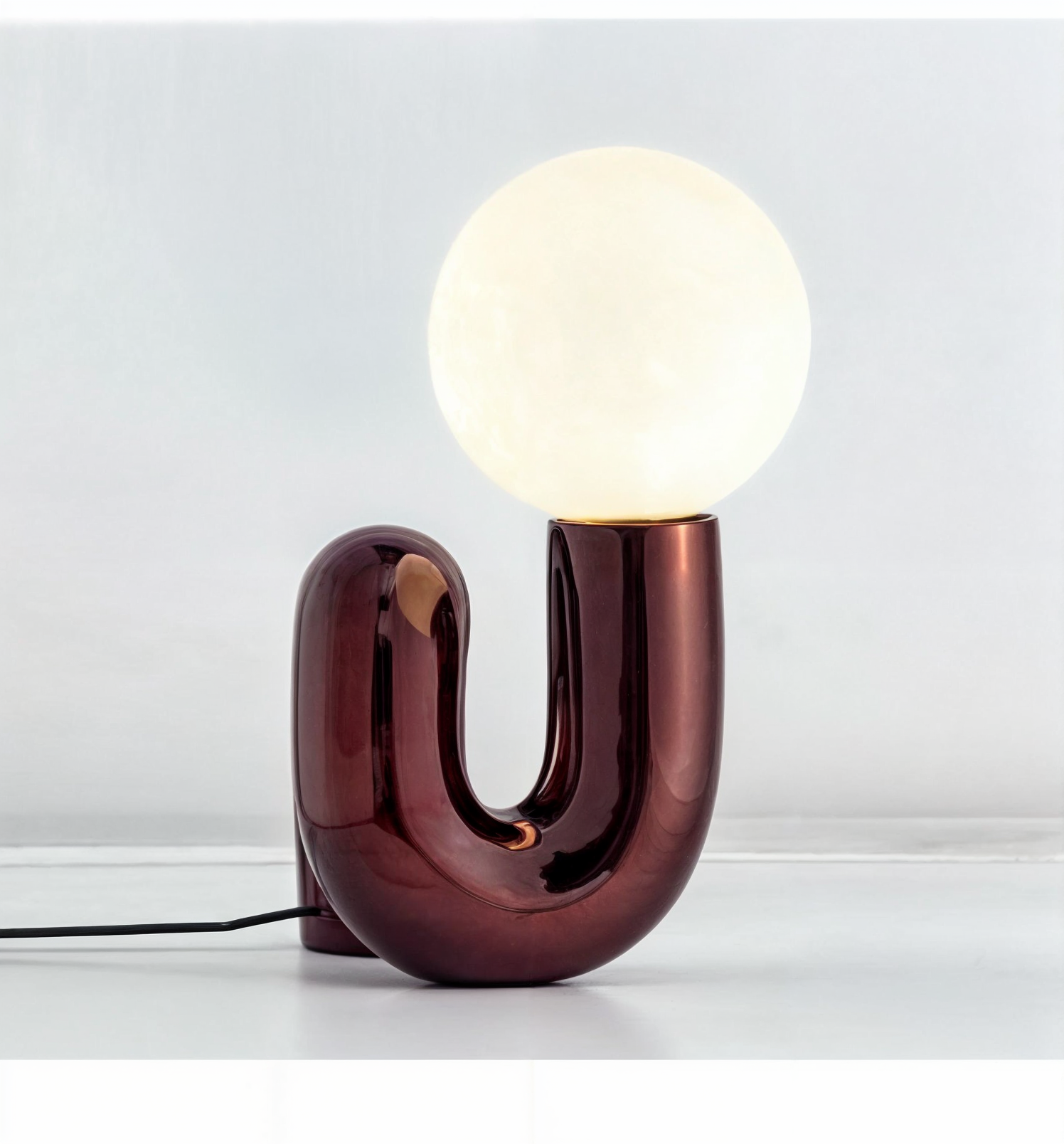 Modern Art Table Lamp | Energy Efficient LED with Frosted Glass Shade