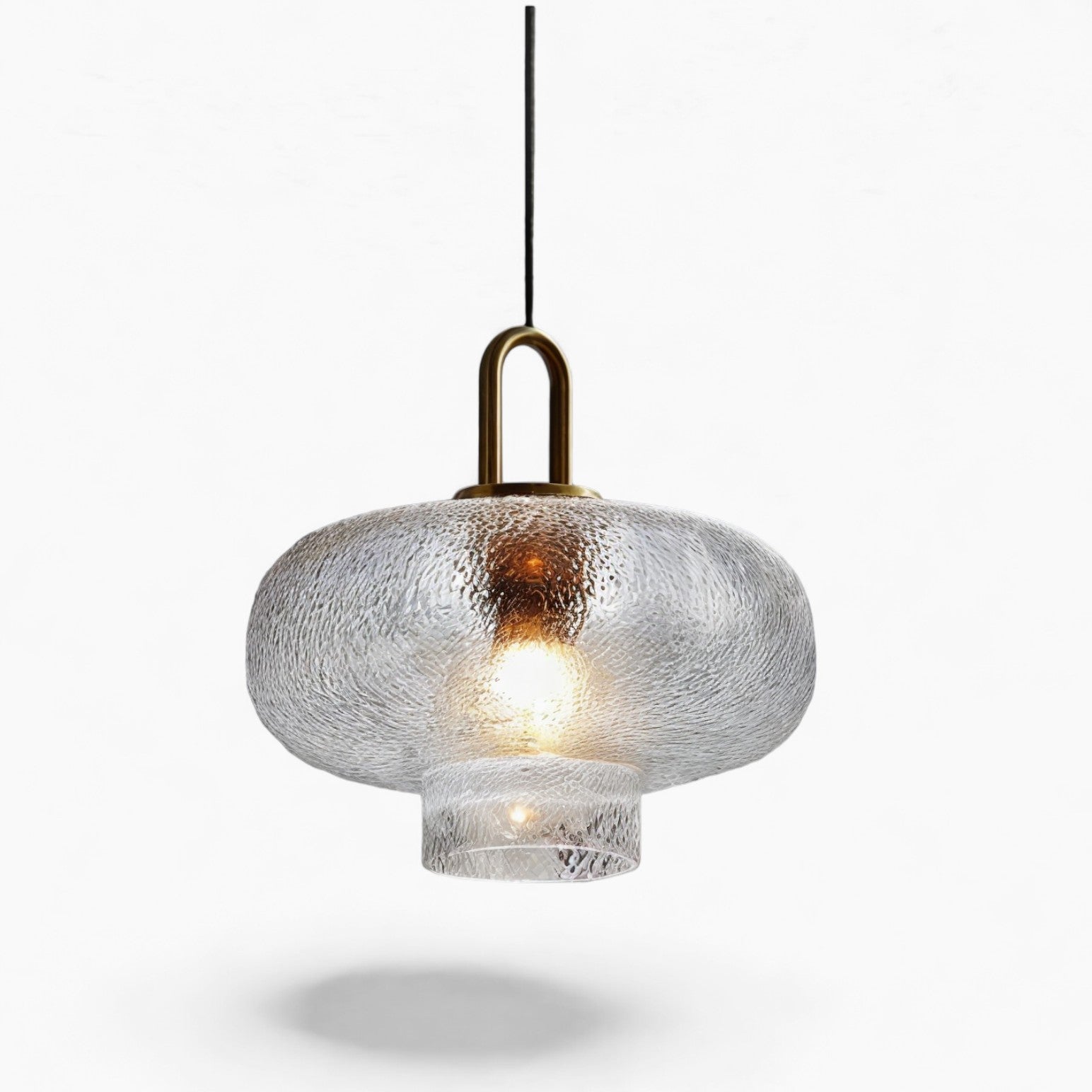 Modern Brass Glass Pendant Light | Elegant Rustic Illumination