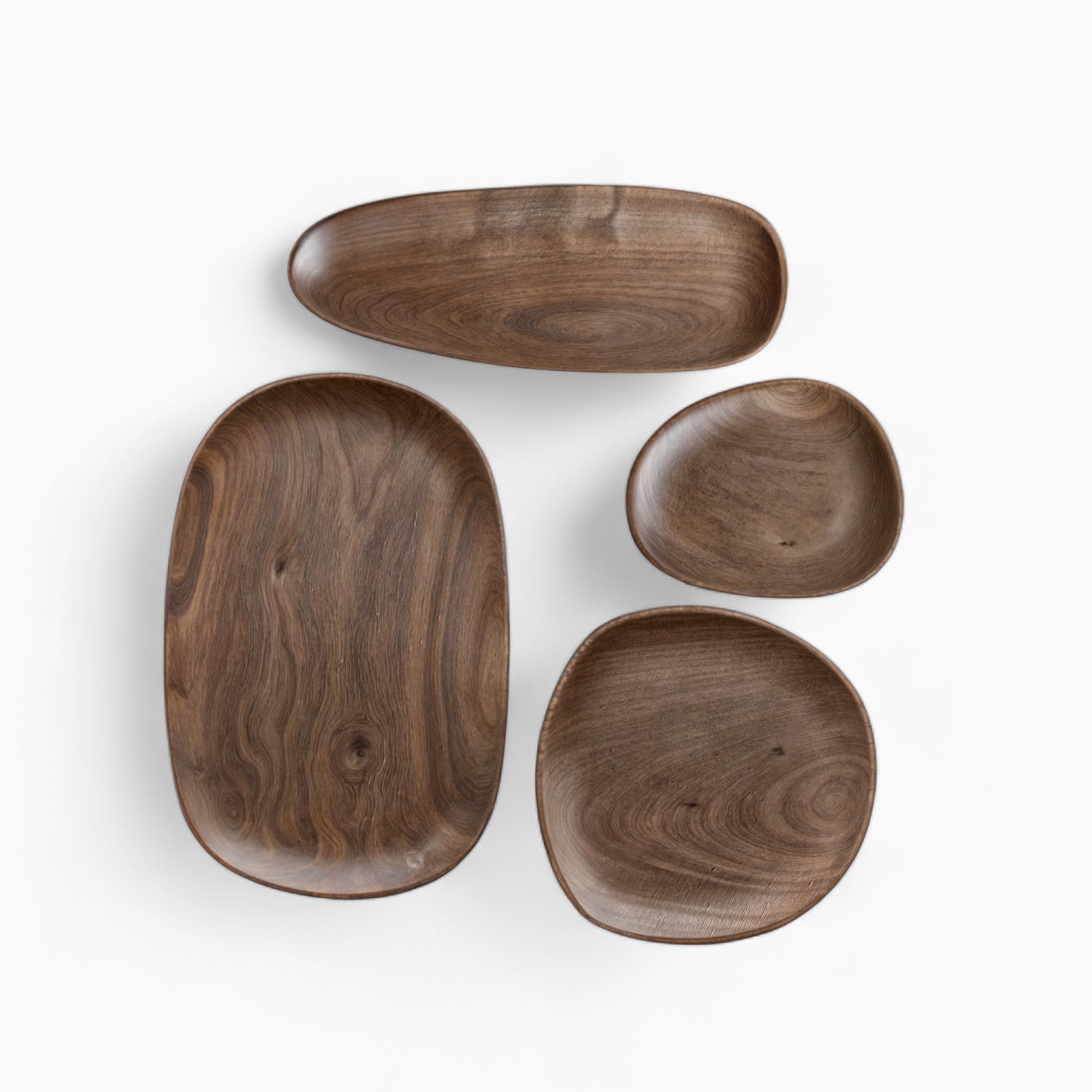 Walnut & Acacia Tray Set | Elegant Wooden Trays for Stylish Serving