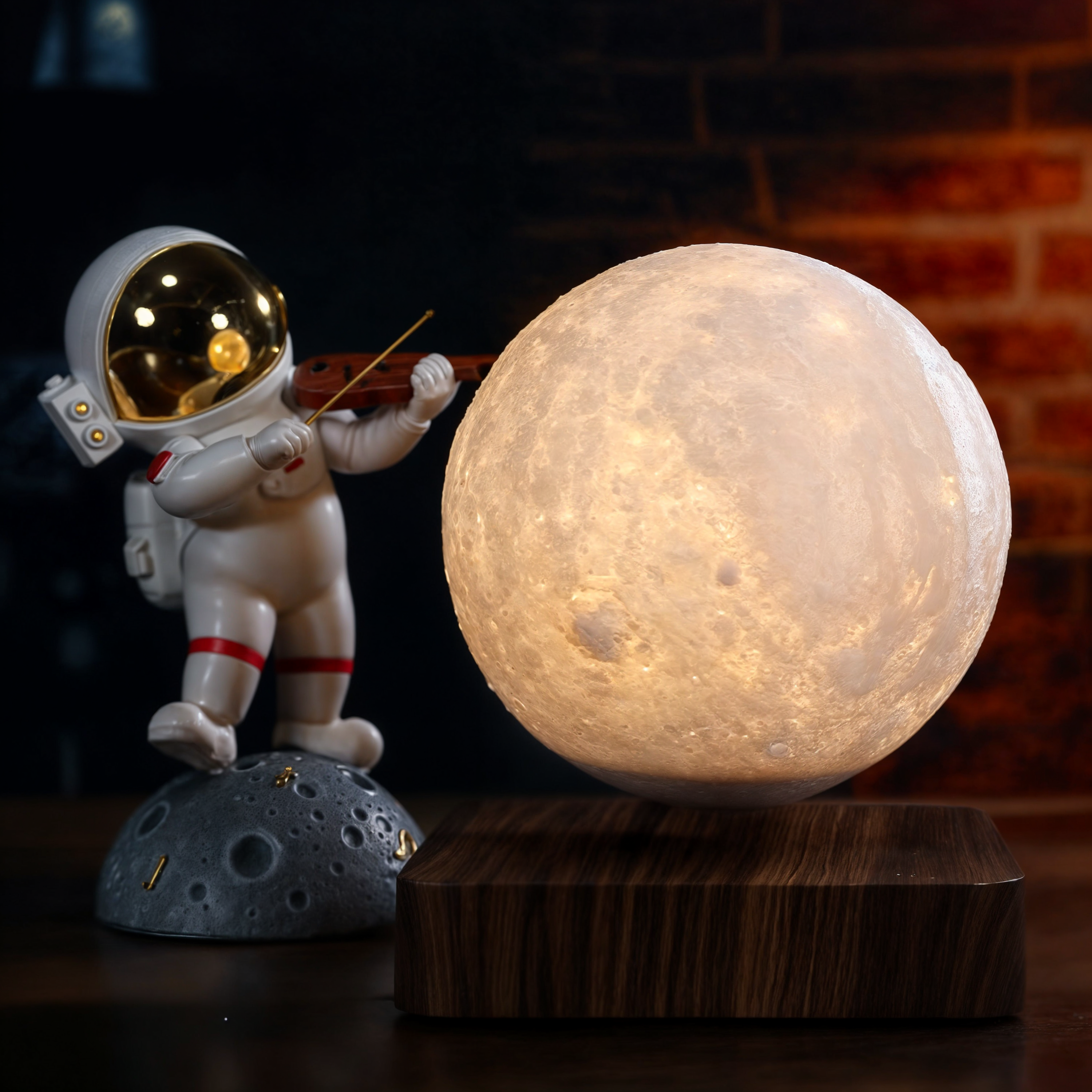 Floating Moon Lamp | 3D Printed LED Light, Touch & Remote Control, Magnetic Levitation