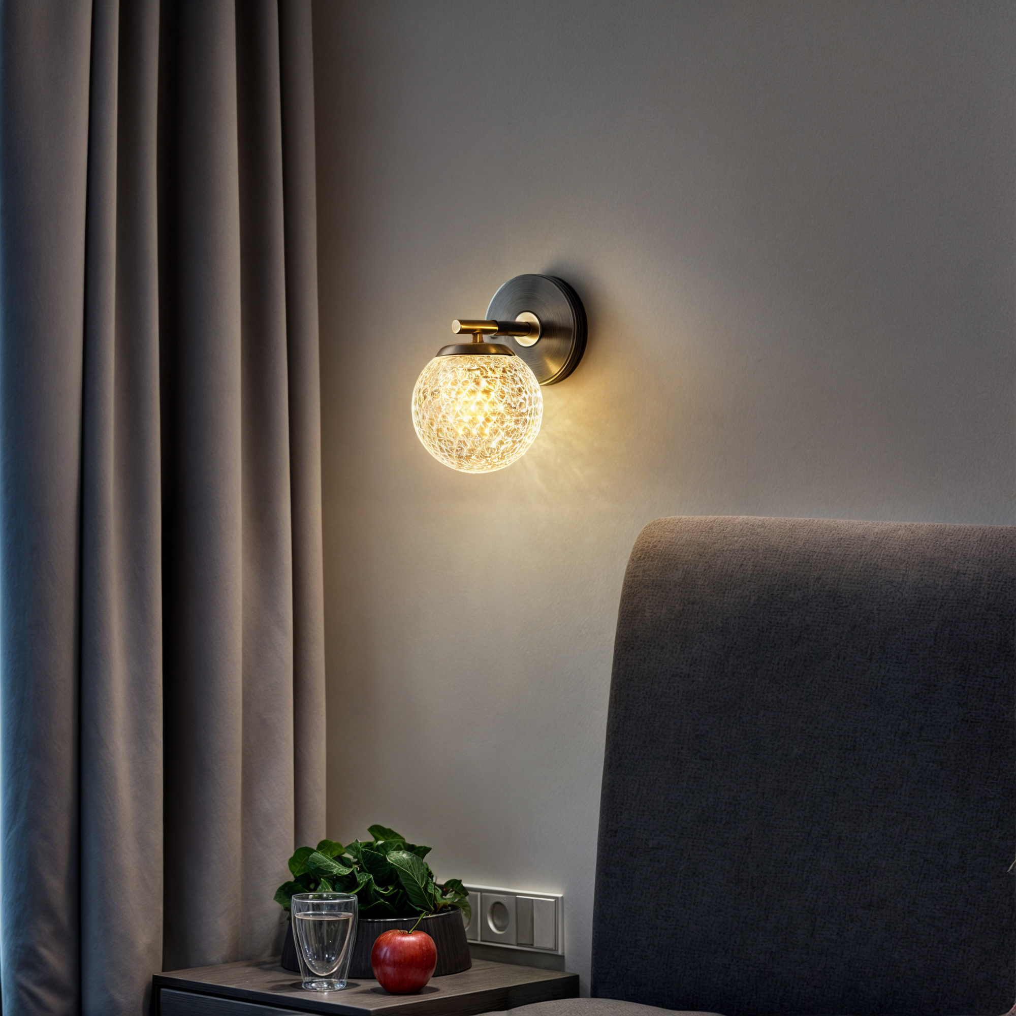 Modern Copper Ball Wall Light | Versatile G9 LED Wall Lamp