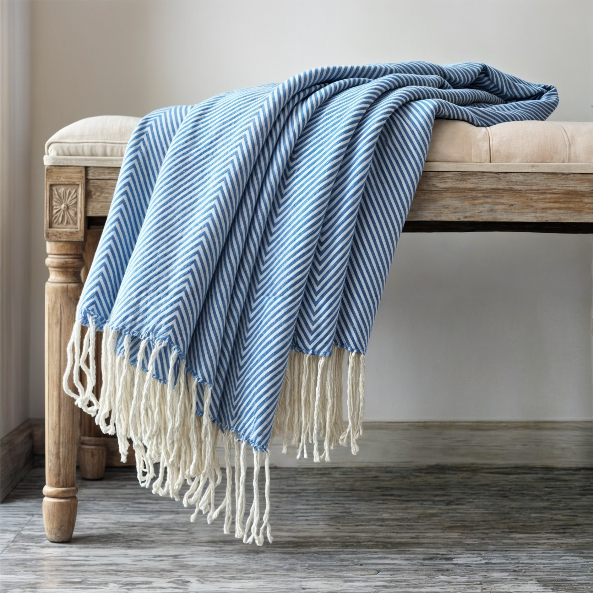 Cozy Blanket | Soft Acrylic, Striped Pattern, Dry Clean Only