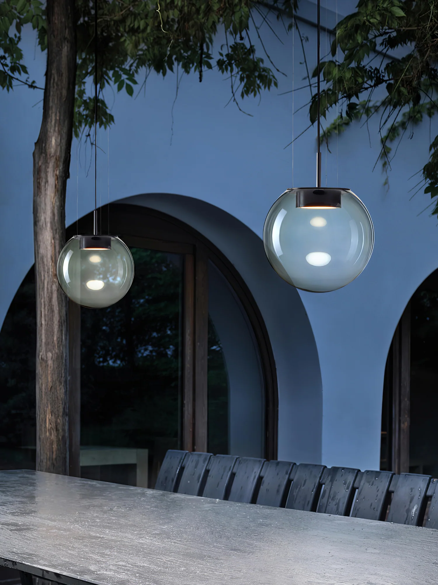 Modern LED Pendant Light | Galvanized Luxurious Lampshade