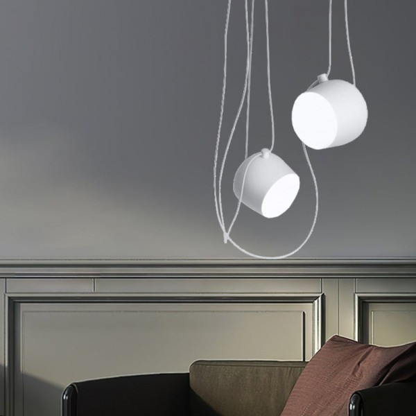 Modern Semi Flush Mount Ceiling Light | Black/White, E27 Base, LED Compatible