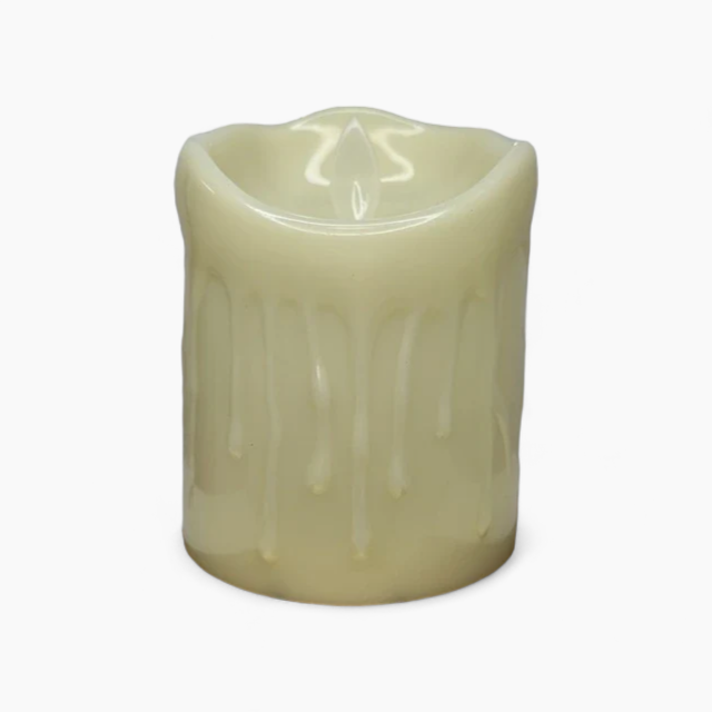 Flameless LED Block Candles | Safe Decorative Battery-Operated Flickering Candles