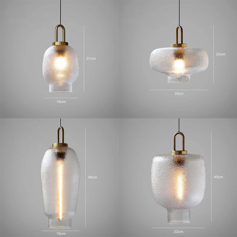 Modern Brass Glass Pendant Light | Elegant Rustic Illumination